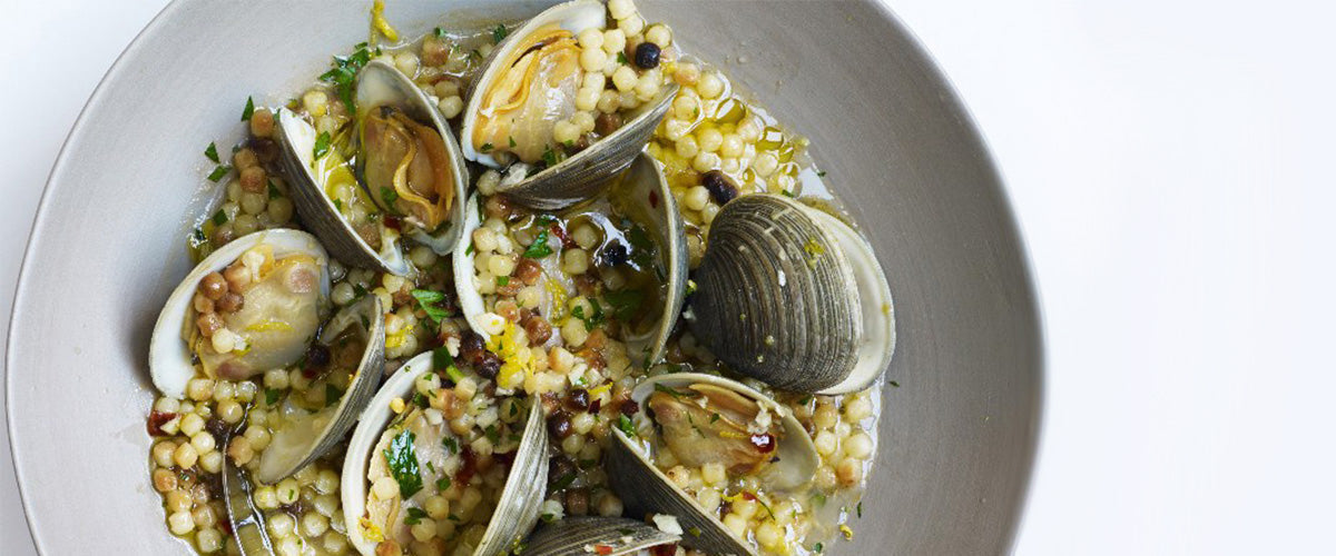 Fregola with Clams &ndash; Colchester Oyster Fishery