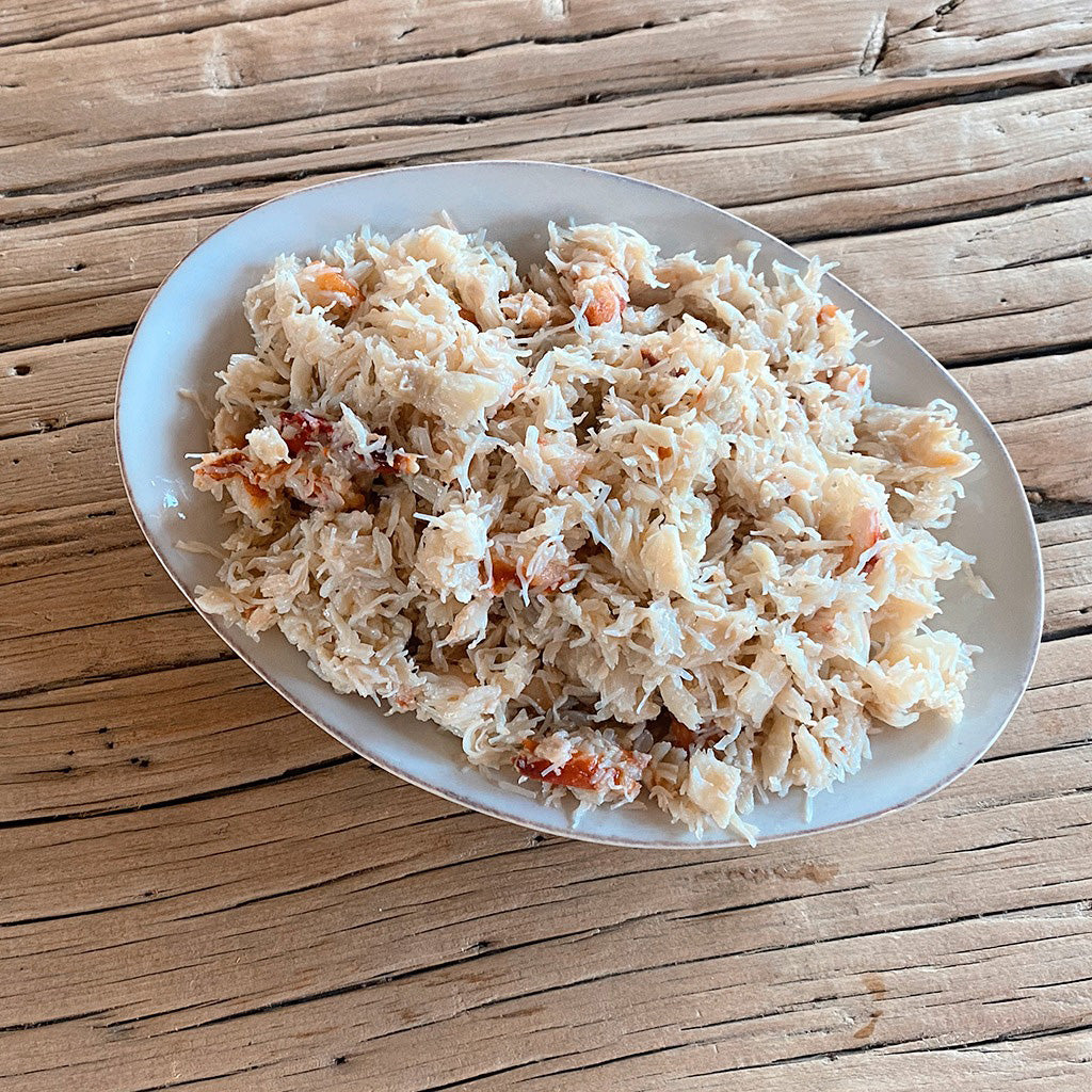 Hand-picked white crab meat