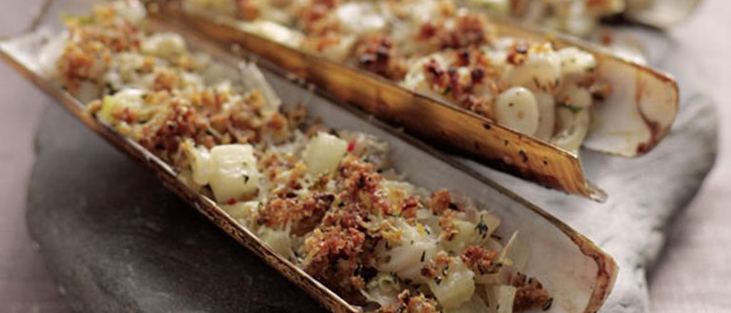 Razor Clams with Fennel & Garlic