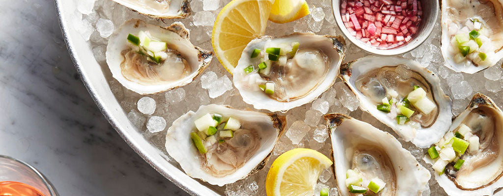 Oysters with Apple & Ginger Relish