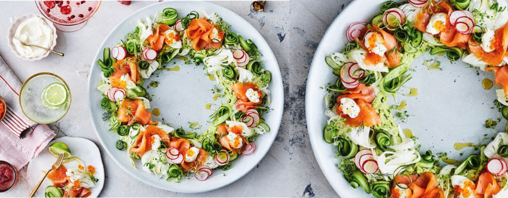 Salmon Christmas Wreath