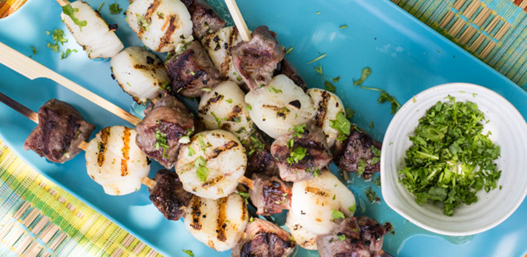 BBQ Surf & Turf Kebabs